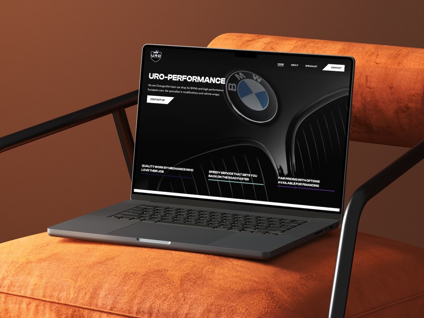 Website design for URO Performance – Toronto-based automotive company by Series Five
